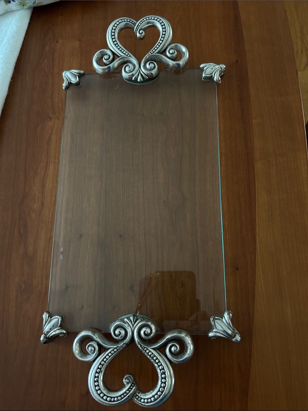 Brighton inspired glass and silver tray